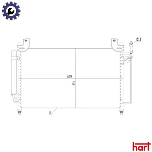 CONDENSER AIR CONDITIONING 612 247 FOR MAZDA L3-VDT 2.3L R2AA 2.2L 4cyl CX-7 - Picture 1 of 9