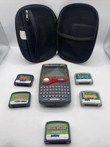 Quantum Leap iQuest Handheld Console Bundle-5 Cartridges/case & Faceplate Works! - Picture 1 of 16