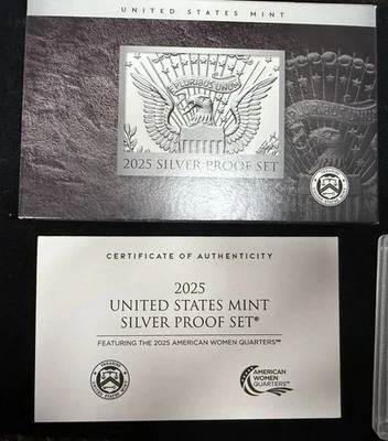 Juego de 10 monedas de plata 2025 a prueba con caja y certificado de autenticidad completo limitado Foto 1 de 4