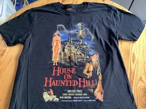 HOUSE ON HAUNTED HILL  T-Shirt Size L. NEW Vincent Price Horror Film Halloween - Picture 1 of 2