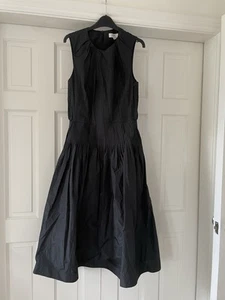 Vestido Cos Cintura Reunida Midi Talla 10UK 6US M Negro Clásico Moderno Atemporal - Imagen 1 de 9