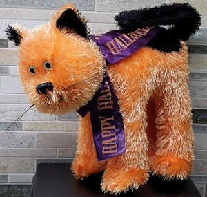 American Greetings Halloween Katze/Kätzchen orange schwarz Stofftier Stoßanhänger - Bild 1 von 12