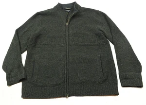 Pendleton Shetland Wollpullover Herren Large grün Langarm durchgehender Reißverschluss waschbar - Bild 1 von 13