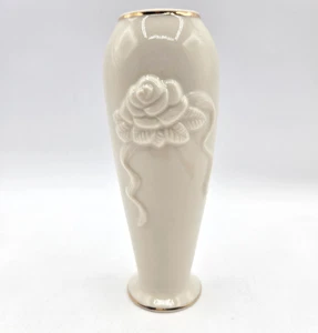 Lenox Rosebud Collection Blütenknospe Vase Goldrand erhaben floral Rose 5,75" - Bild 1 von 7