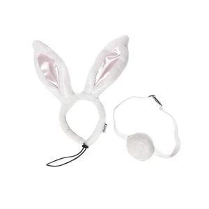 Midlee White Bunny Ears for Dogs with Tail (Large) - Picture 1 of 9