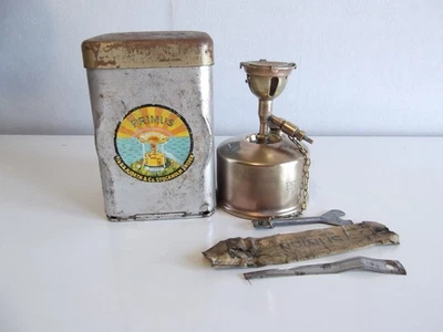 Ancien réchaud PRIMUS N°71 COMPLET clé + déboucheur de gicleur camping - Photo 1/4