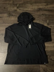 Under Armour Herren M MEDUIM Rival Waffle Hoodie Oberteil Loose Fit SCHWARZ Medium NEU - Bild 1 von 4