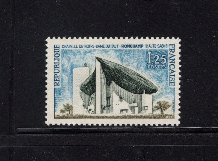 France 1964 Chapel of Notre Dame du Haut Ronchamp Le Corbusier MNH SC 1103 - Image 1 of 1