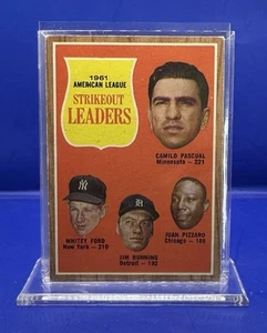 1962 Topps #59 Camilo Pascual Whitey Ford Jim Bunning Juan Pizzaro NY Yankees - Picture 1 of 2