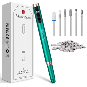 MelodySusie Portable Electric Nail Drill, Cordless 30000RPM Nail EFile with Bits - Picture 1 of 7
