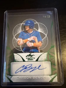 Leaf Trinity 2024 CA-CB1 14/25 Auto Carson  Benge Green/Clear - Picture 1 of 6
