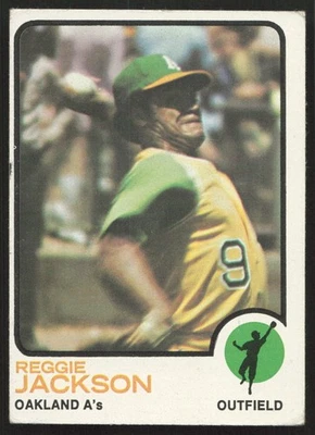 1973 Topps #255 Reggie Jackson Oakland Athletics Salón de la fama en muy buen estado-muy buen estado ¡Sin precio base! Foto 1 de 2