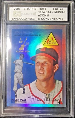 2007 Topps National Convention Promo /25 Refractor #251 Stan Musial SSP HOF STL - Image 1 of 4