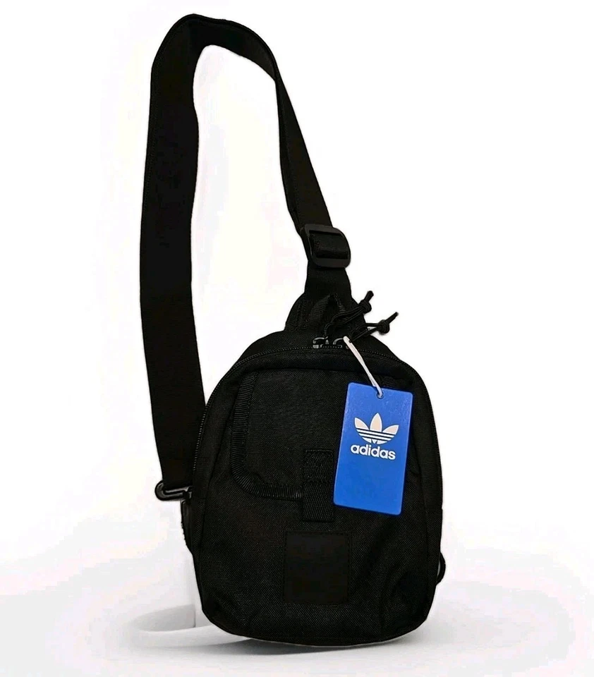 Adidas Utility Mini Sling Black ● Free Shipping ● Festival Bag ● Lightweight  - Image 1 of 4