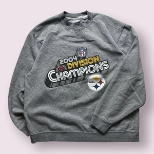 Vintage Herren Pittsburgh Steelers NFL Sweatshirt 2004 Gr. XL Reebok grau - Bild 1 von 6