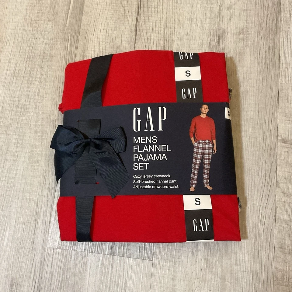 Gap Men's Flannel Pajama Set Size Large Cherry Plaid