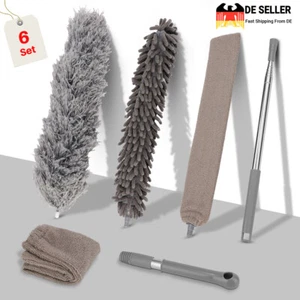 6pcs/set telescopic duster dust collector dust wiper gray 38~250cm extendable - Picture 1 of 17