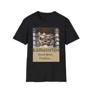 T-shirt divertente Kamasutra - maglietta umorismo adulto - ispirata a yoga e tantra - maglietta unisex - Foto 1 di 20