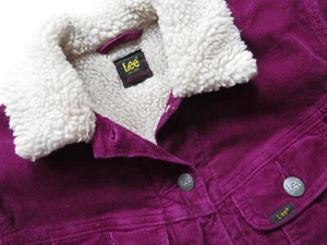Lee SHERPA RIDER JKT Jacke Cord Jeansjacke Gr. S Pink Cordjacke mit Teddy Fell ! - Bild 1 von 5