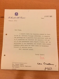 Lettera firmata da Luigi Preti - Foto 1 di 1