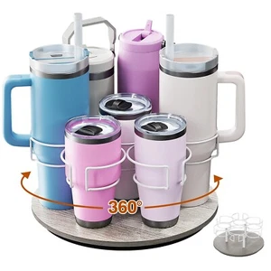 Water Bottle Organizer for Stanley 20/30/40oz, Rotating Stanley Cup Organizer... - Picture 1 of 9