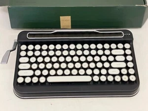 Penna Typewriter Style Mechanical Wireless Keyboard with Tablet Stand - Photo 1/10