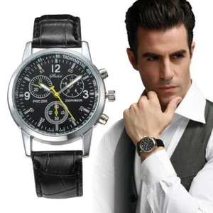 Herren Leder Military Casual Analog Quarz Armbanduhr FASHI Fast Armbanduhr R3Y\ - Bild 1 von 15