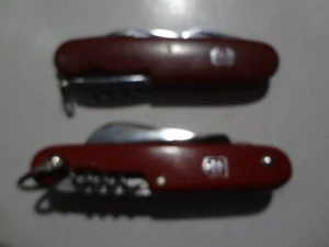 Mountain Guide Swiss Army Deluxe Pocket Knife with 2nd Japan Steel Knife GUC  - Picture 1 of 21