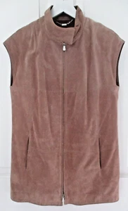 EUC, Worth Vintage 100% Leather Vest Tan, Fully Lined, with Zip Pockets, Size XP - Picture 1 of 8