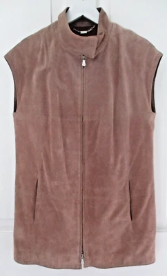EUC, Worth Vintage 100% Leather Vest Tan, Fully Lined, with Zip Pockets, Size XP - Image 1 of 4
