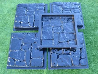 Molde de hormigón adoquines piedra patio fundición hormigón jardín camino conjunto 5 piezas S25 Foto 1 de 4