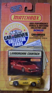 Matchbox 1989 Lamborghini Countach mit offiziellem Auto und Fahrerkarten - Bild 1 von 2