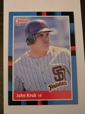 1988 Donruss - John Kruk #205 San Diego Padres - Image 1 of 2