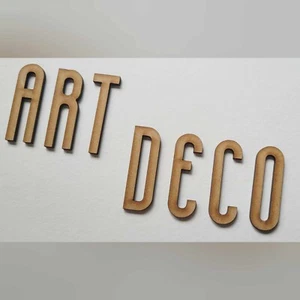 Große Holzbuchstaben MDF Modern ART DECO Slim Schrift 10-60cm 6mm dick Schild Basteln - Bild 1 von 13
