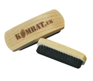 KombatUK Large Military Army Cadet Wooden Nylon Bristles Shoe Boot Polish Brush - Picture 1 of 1