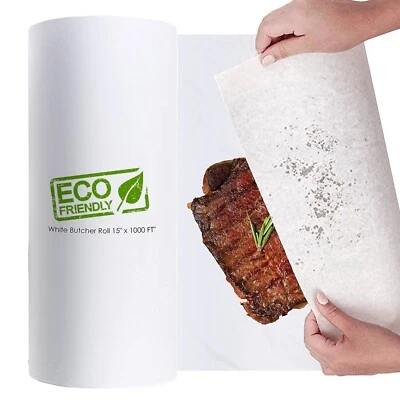 2 Pack - White Butcher Paper Roll for Meat and Food Service 15 x 1000 ft.