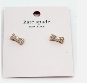 NEW Kate Spade New York Ready Set Bow Stud Earring Rose gold w/ Dustbag +Receipt - Picture 1 of 6