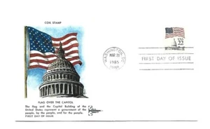 2115 22c Flag over Capitol coil GillCraft, FDC - Picture 1 of 1