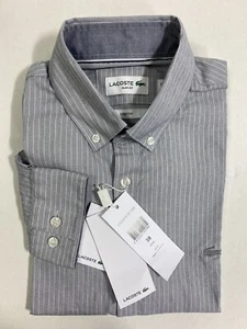 Lacoste Mens Long Sleeves Shirt Stretch Slim Fit FR 38 Small - Picture 1 of 4
