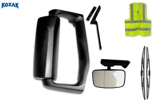 Door Mirror Power Heated Black with Arm Right Compatible with Volvo VNL 2004+ - Imagen 1 de 13
