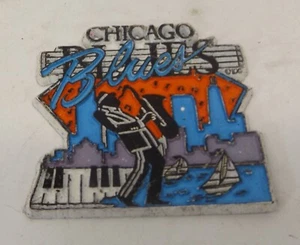 Imán para nevera Chicago Blues - saxofón piano - Imagen 1 de 1