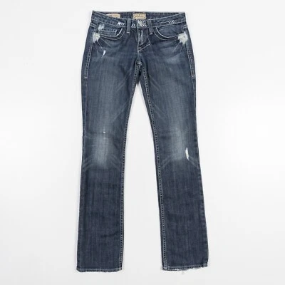 Pantalones de mezclilla William Rast Sadie pierna recta tiro bajo elásticos para mujer 26/entrepierna 34 Foto 1 de 4