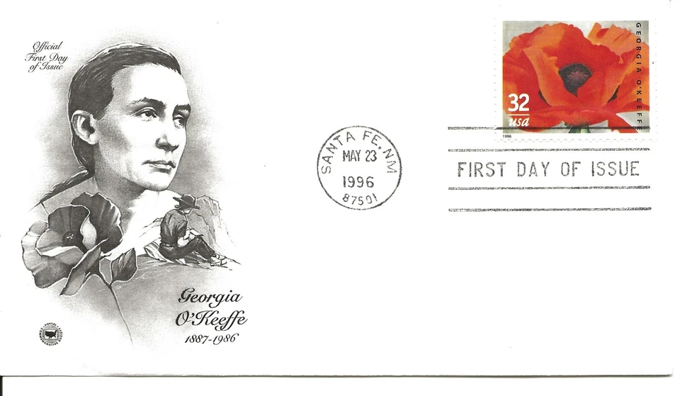 US Scott #3069, First Day Cover 5/23/96 Santa Fe Single O'Keeffe - Image 1 of 1