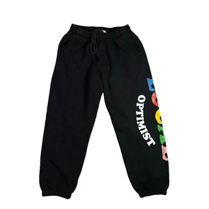 Madhappy Black Local Optimist Feel Yourself Graphic Thick Fleece Sweatpants - Picture 1 of 8