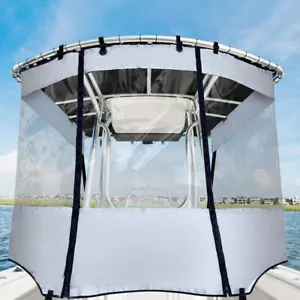 Boat Center Console Spray Clear Shield T-TOP Enclosure Fits Boat Width 6.9-7.5FT - Foto 1 di 9