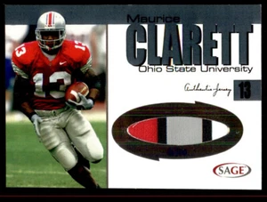 2004 Sage Maurice Clarett Jersey Patch Platinum J2 /10 Ohio State Buckeyes 🏈🔥 - Picture 1 of 2