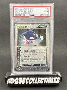 Pokemon 2003 EX Ruby & Sapphire #103 Sneasel Ex Holo 103/109 PSA 9 Mint - Picture 1 of 2