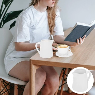  Pichet Lait Cremier Porcelaine De Sirop En Céramique À Moustiquaire - Photo 1/4