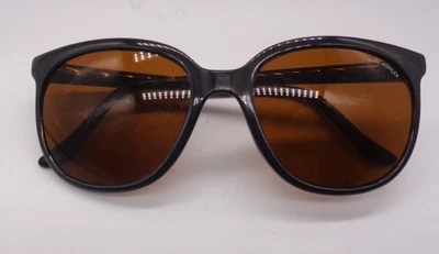 GAFAS DE SOL VINTAGE BOLLE ACRYLEX negras lentes ámbar Francia Foto 1 de 4