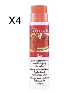 X4 Avon BÁLSAMO LABIAL NATURALS JUGOSO SANDÍA NUEVO ~ ¡Envuelto! - Imagen 1 de 1